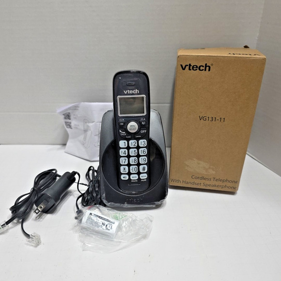 VTech VG131-11 Cordless Telephone Dect 6.0 Handset Speakerphone Black NIB - Picture 2 of 8